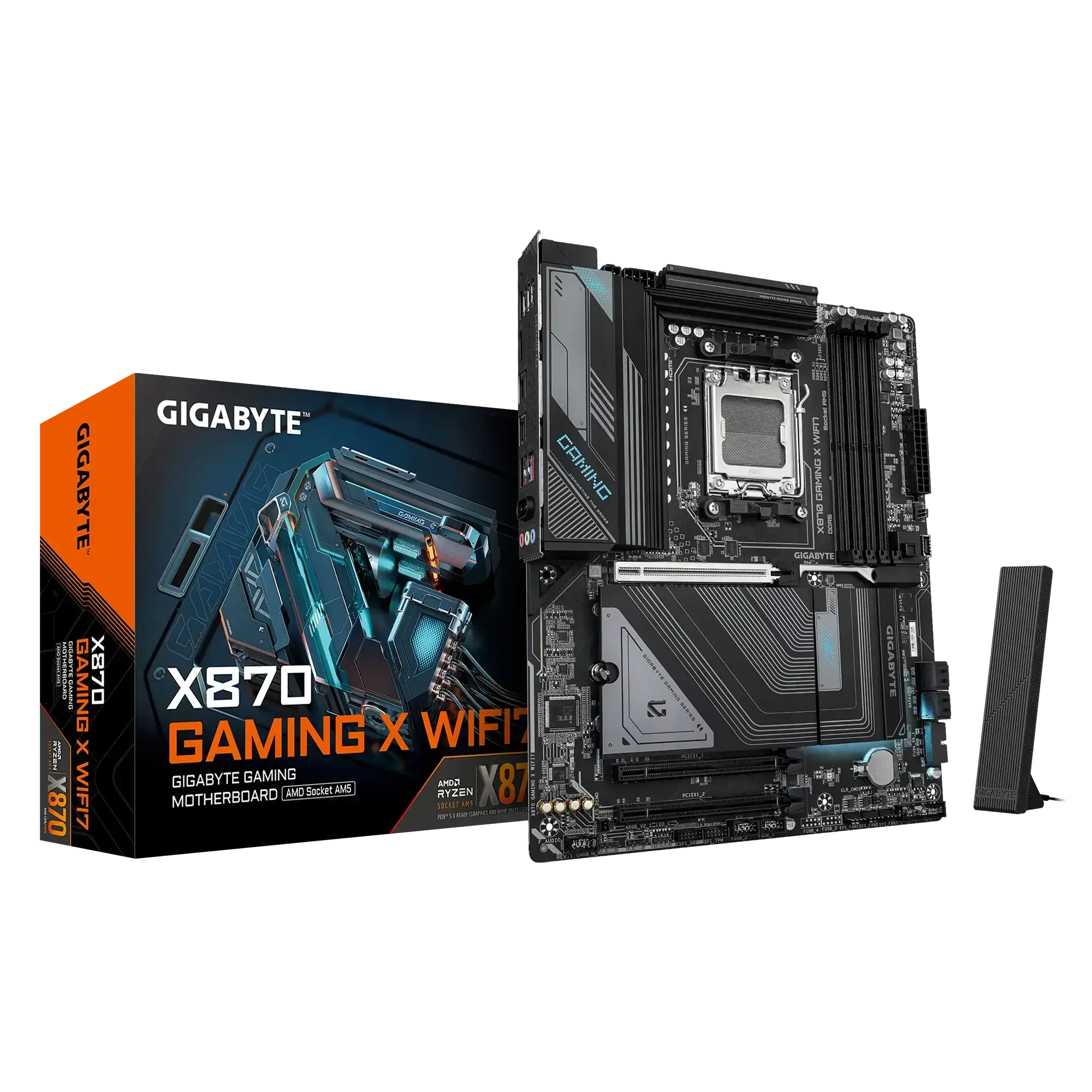 لوحه كمبيوتر GIGABYTE X870 Gaming X WiFi 7 Bluetooth DDR5 لمعالجات AMD AM5