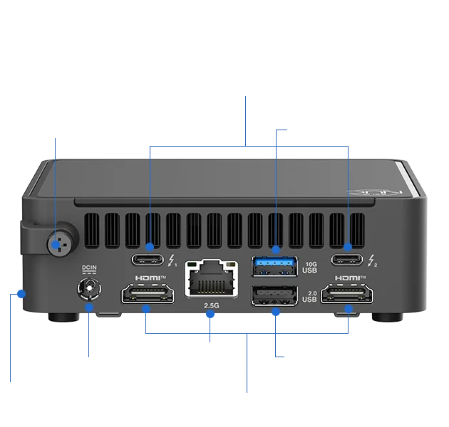 Asus NUC 15 Pro Mini PC, Core 7 240H, Supports Up to 64GB RAM & PCIe Gen 4 NVMe SSD, Intel Graphics, DOS – RNUC15CRKC700003 - Image 6