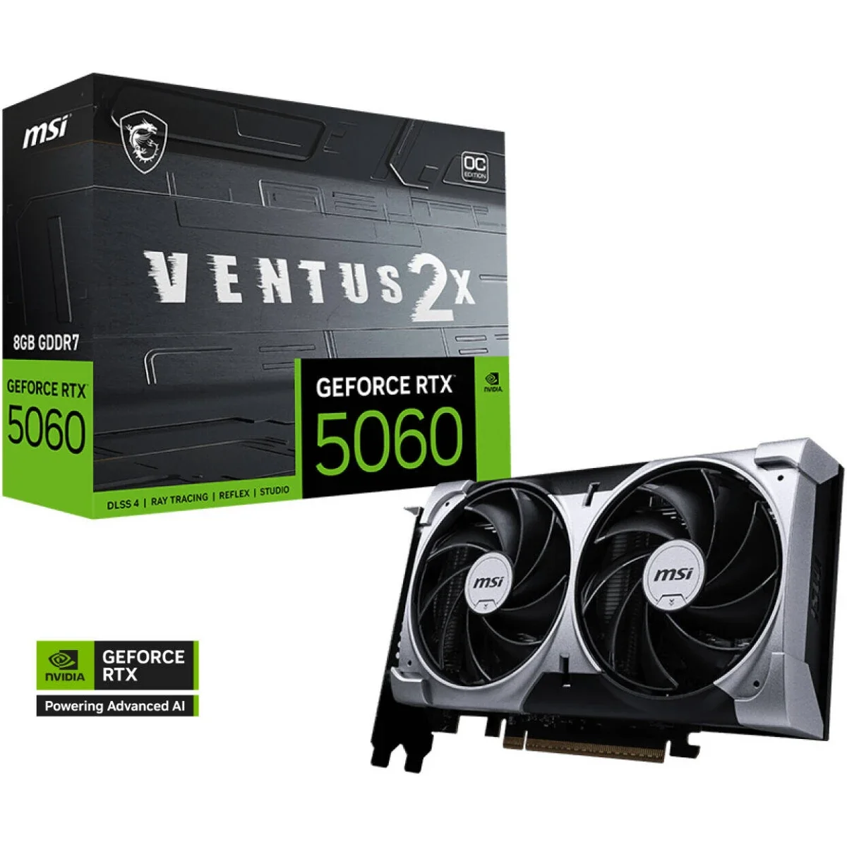 MSI GeForce RTX 5060 VENTUS 2X OC 8GB GDDR7 Graphics Card