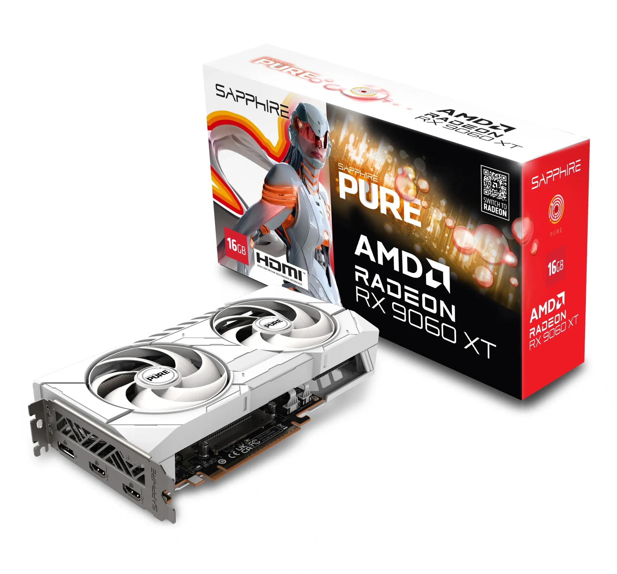 كرت شاشه SAPPHIRE PURE Radeon RX 9060 XT 16GB GDDR6 Gaming OC
