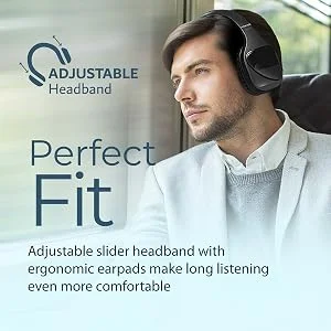 Promate NOVA Wireless & Wired Hi-Fi Stereo Headphones with MicroSD, FM Radio and AUX - Black - Thumbnail 13
