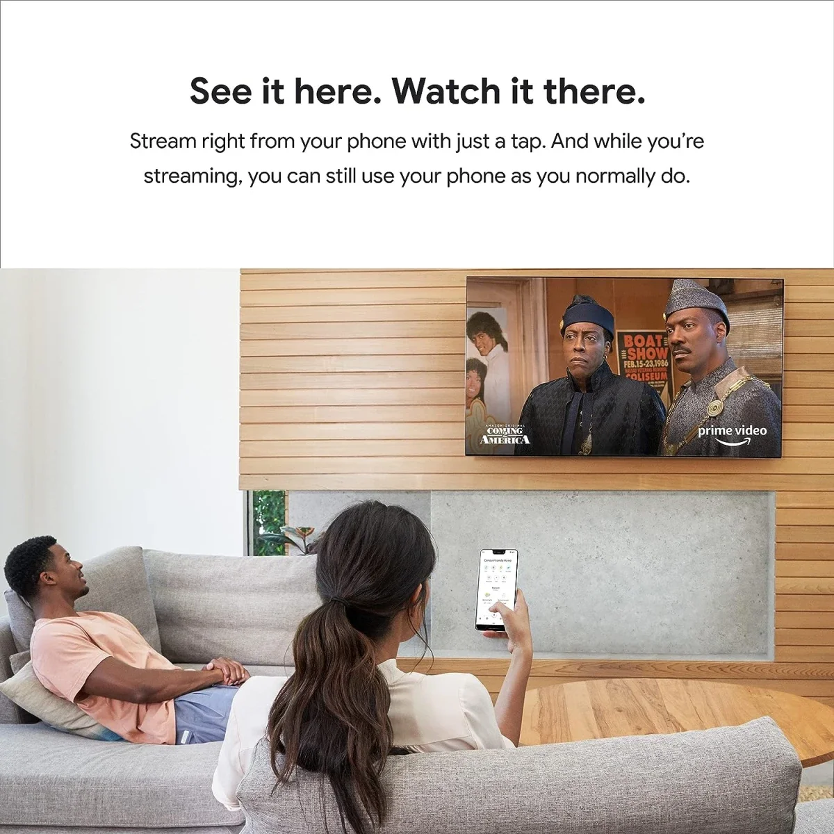 جهاز بث Google Chromecast الجيل الثالث Full HD مع كيبل HDMI - Chalk - Image 6