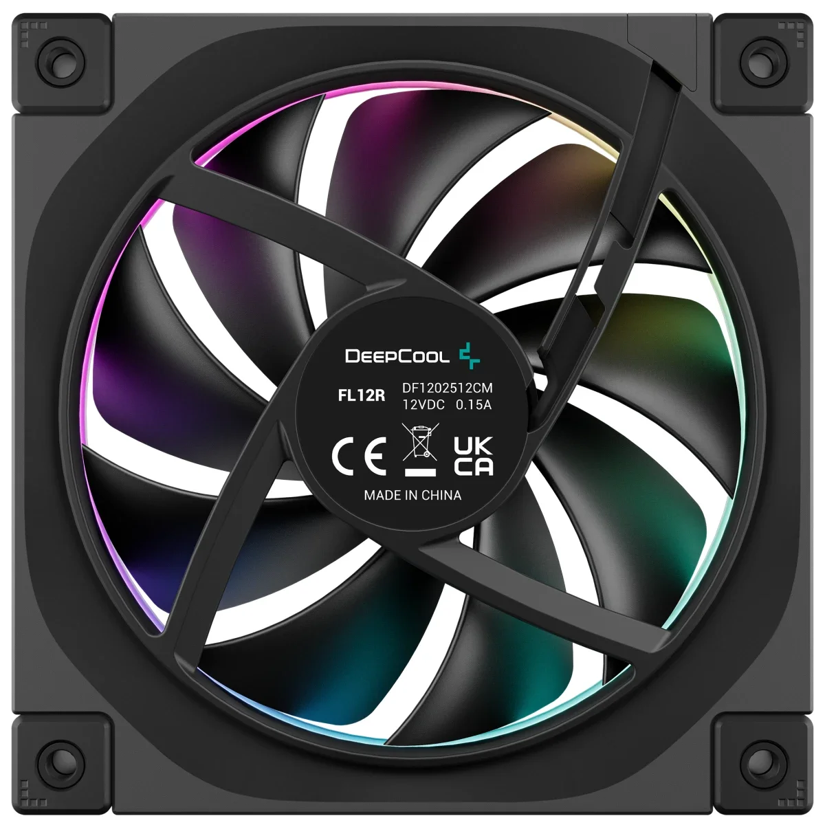 مروحة كيس DeepCool FL12R بشفرة معكوسة 120mm ARGB باللون الأسود - Thumbnail 5