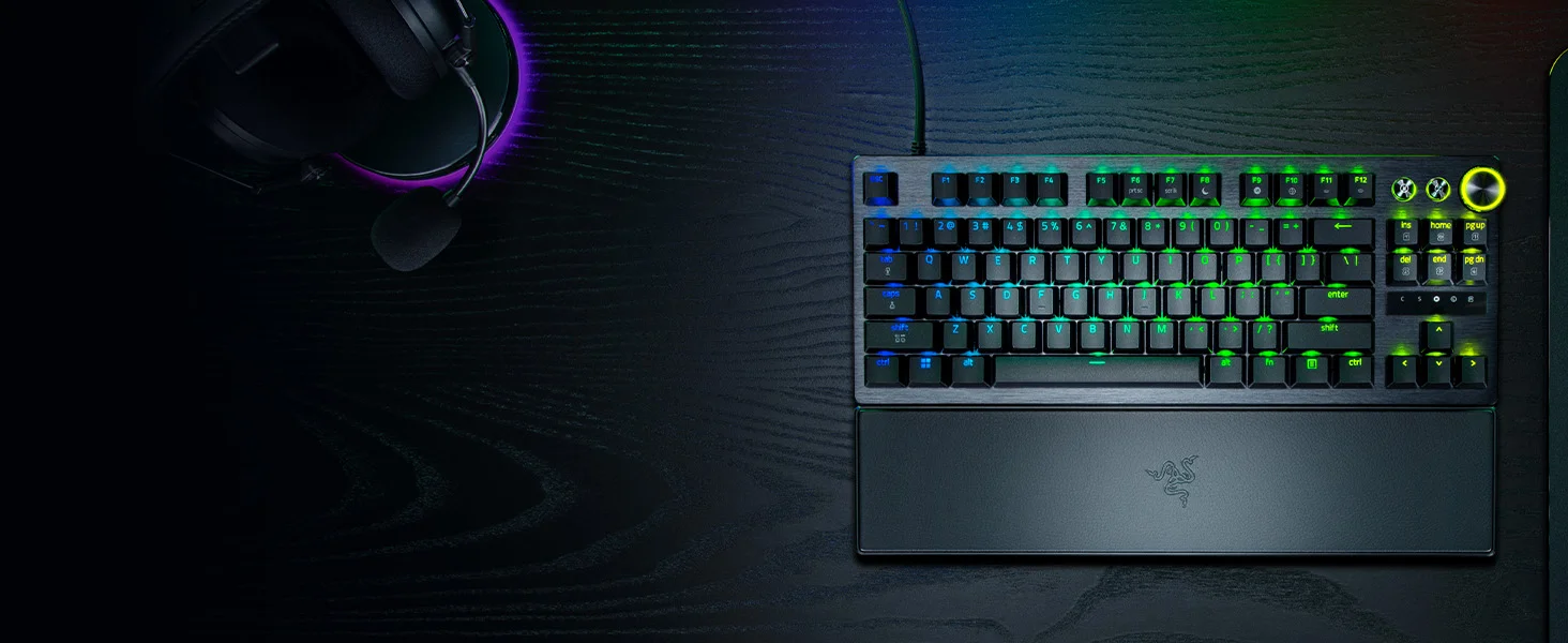 كيبورد ألعاب Razer Huntsman V3 Pro TKL بسرعة 8KHz أسود - Thumbnail 22