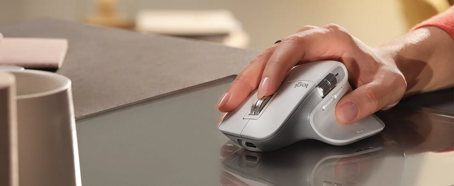 ماوس Logitech MX Master 3S لاسلكي للأداء، 8K DPI، جرافيت - Thumbnail 6