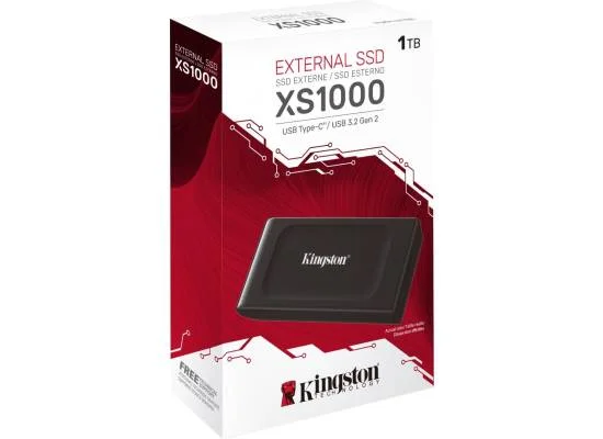 قرص SSD خارجي محمول Kingston XS1000 بسعة 1TB مع كابل USB-C إلى USB-A - Image 5
