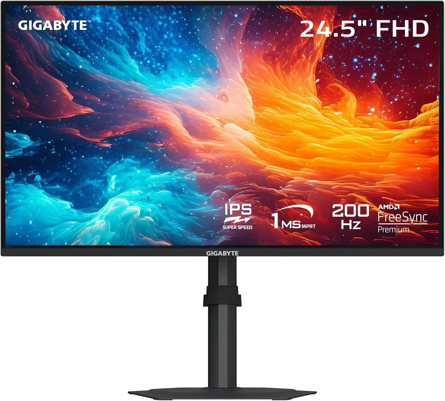شاشة ألعاب GIGABYTE G25F2 مقاس 25 إنش FHD بتقنية Super Speed IPS ومعدل 200Hz وزمن استجابة 1ms مع سماعات - Image 1