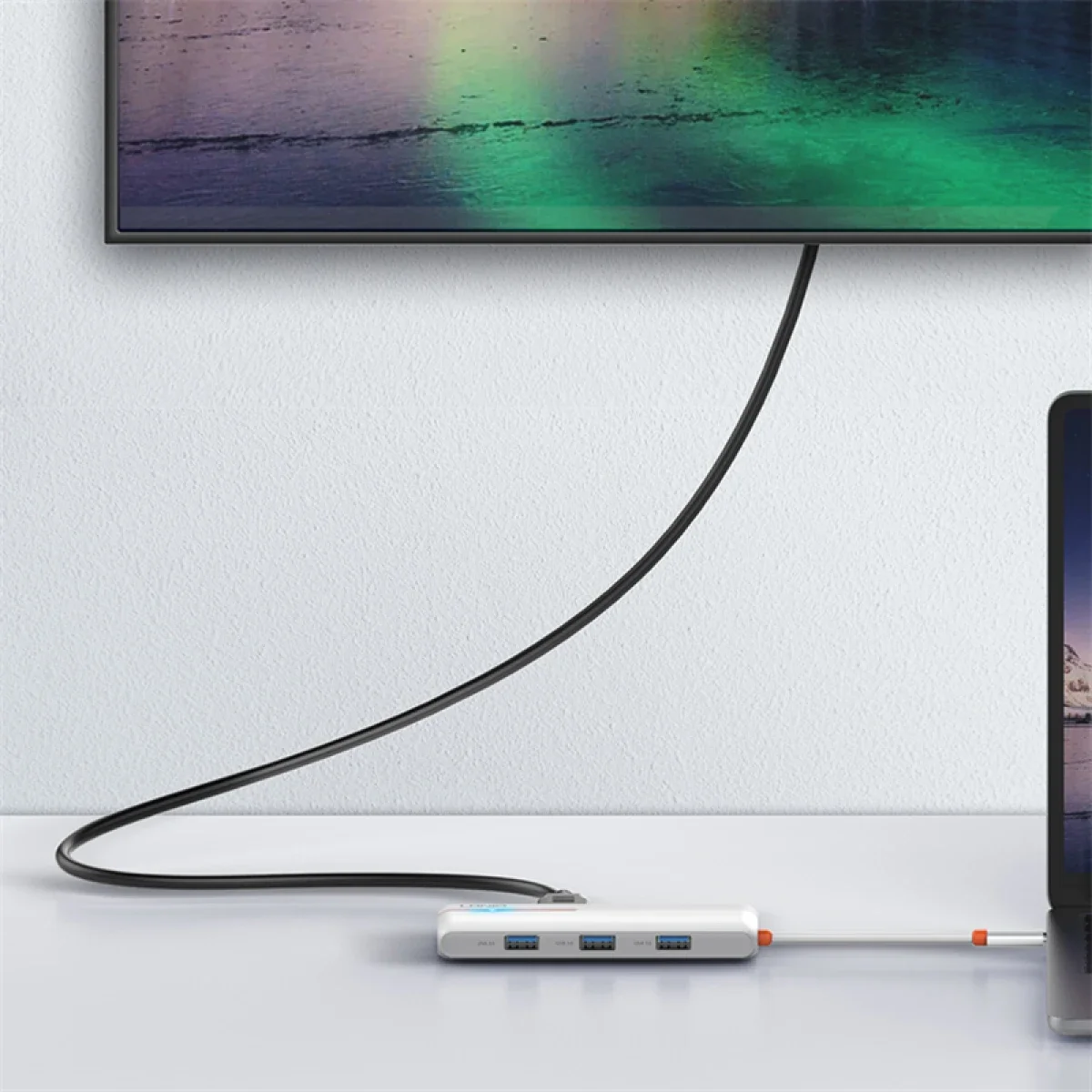 LDNIO DS-25H 5-in-1 USB-C Multiport Hub with 4K HDMI, USB 3.0 and 100W PD - Black - Image 6