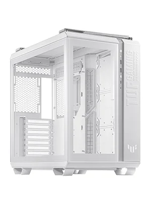هيكل كمبيوتر Asus TUF Gaming GT502 Mid-Tower ATX ثنائي الحجرة باللون الأبيض - Image 6