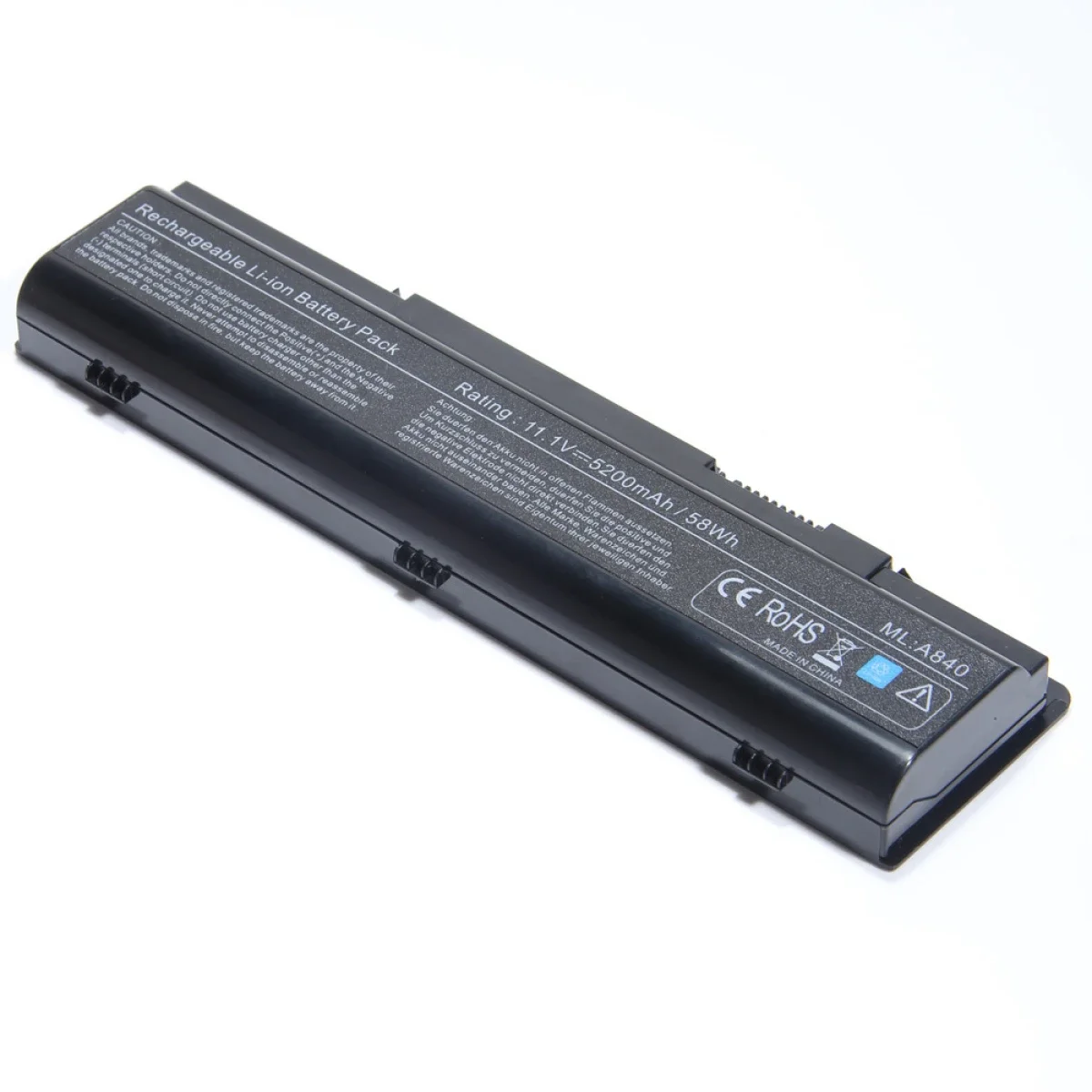 Replacement Battery for Dell Inspiron 1410, 11.1V 5200mAh 6-Cell