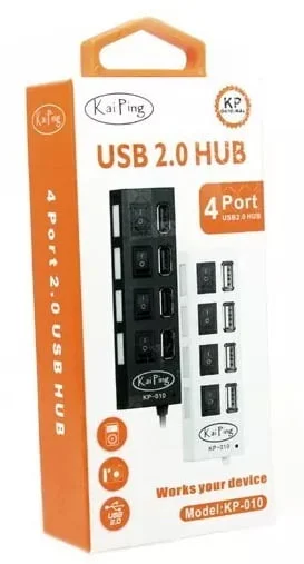 موزع USB Kai Ping KP-010 بأربعة منافذ USB 2.0 ومفاتيح مستقلة - Thumbnail 5