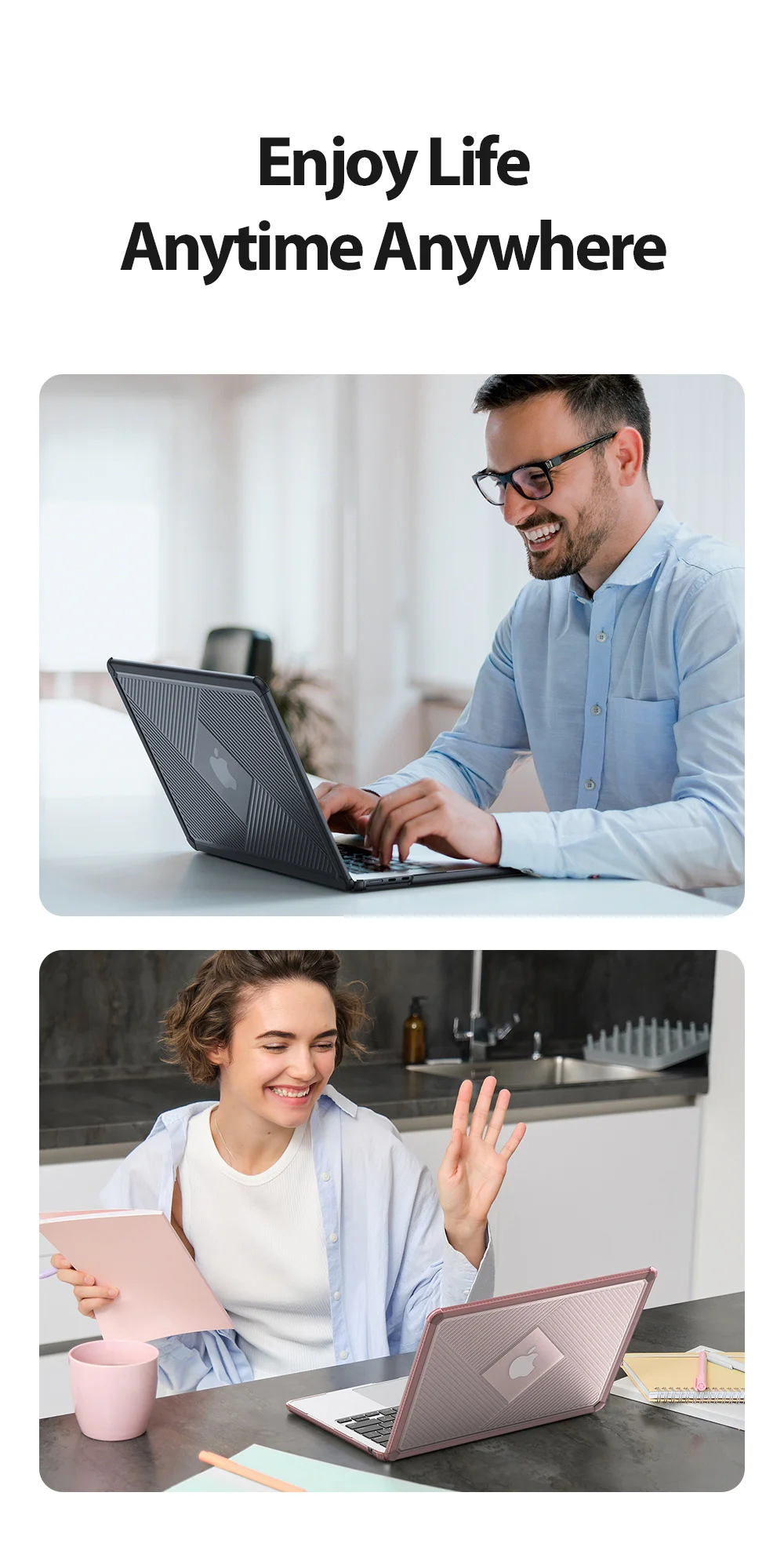 غطاء صلب DUX DUCIS LCGH Series لجهاز Apple MacBook Air 15.3 إنش (2023/2024) باللون الأسود - Image 12