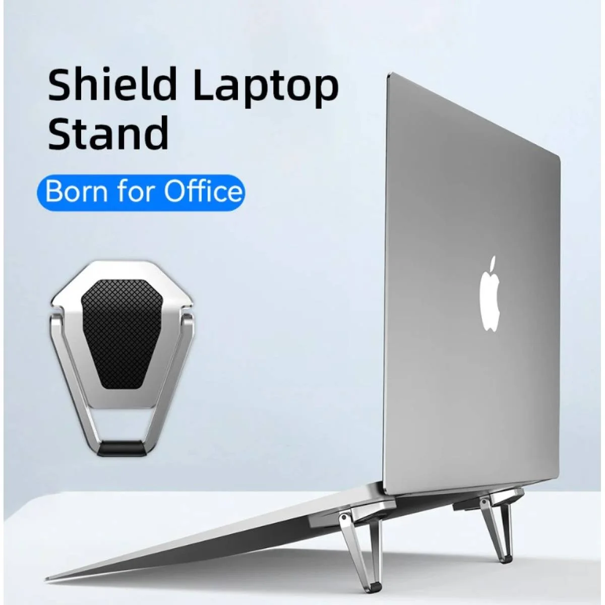 حامل لابتوب محمول مخفي من الألمنيوم للتبريد - فضي - Image 4