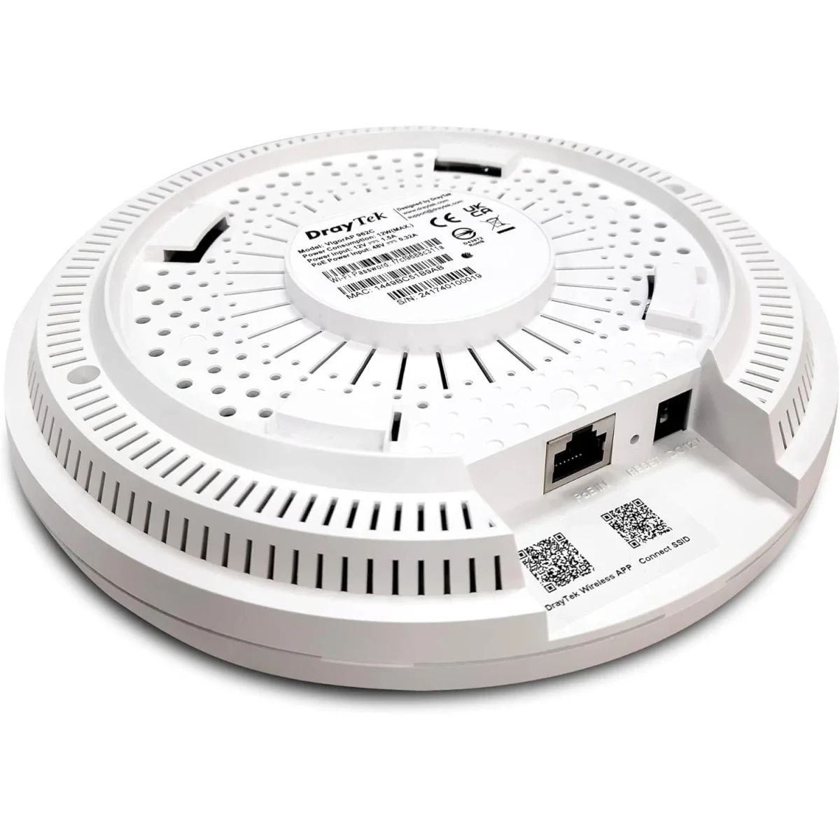 جهاز لاسلكي لتوسيع وتحسين نطاق الانترنت DrayTek VigorAP 962C ثنائية النطاق AX3000 Wi‑Fi 6 مع Mesh ووصلة uplink بسرعة 2.5Gb PoE - Image 4