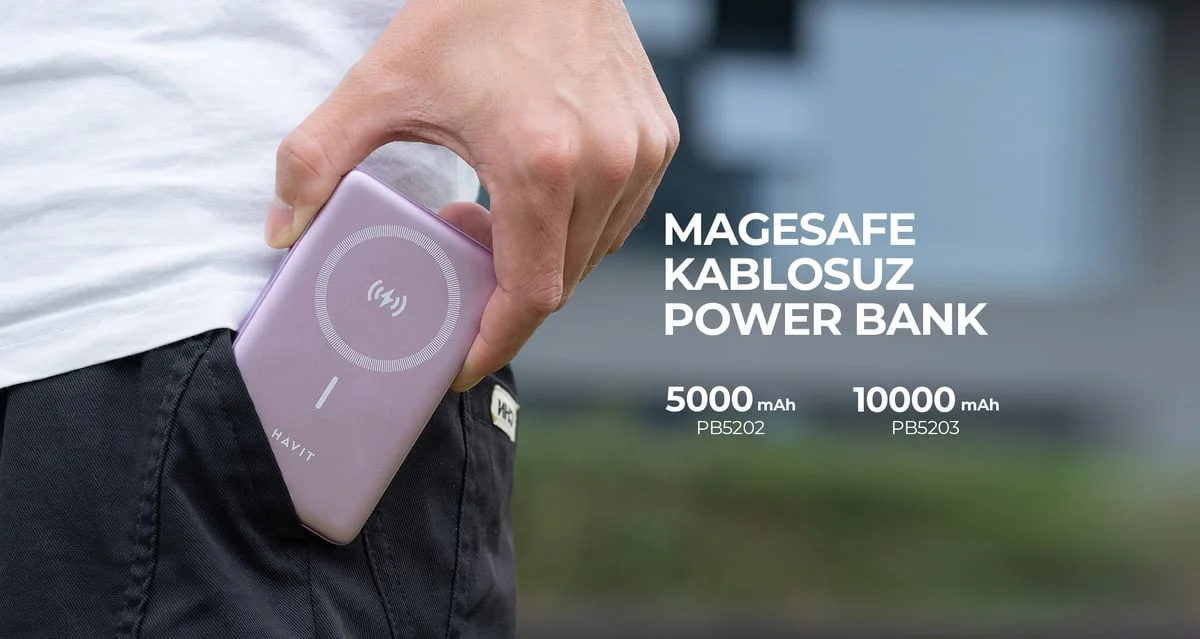 HAVIT PB5203 MagSafe Power Bank 10000mAh, 20W PD, 15W Wireless - Blue - Thumbnail 8
