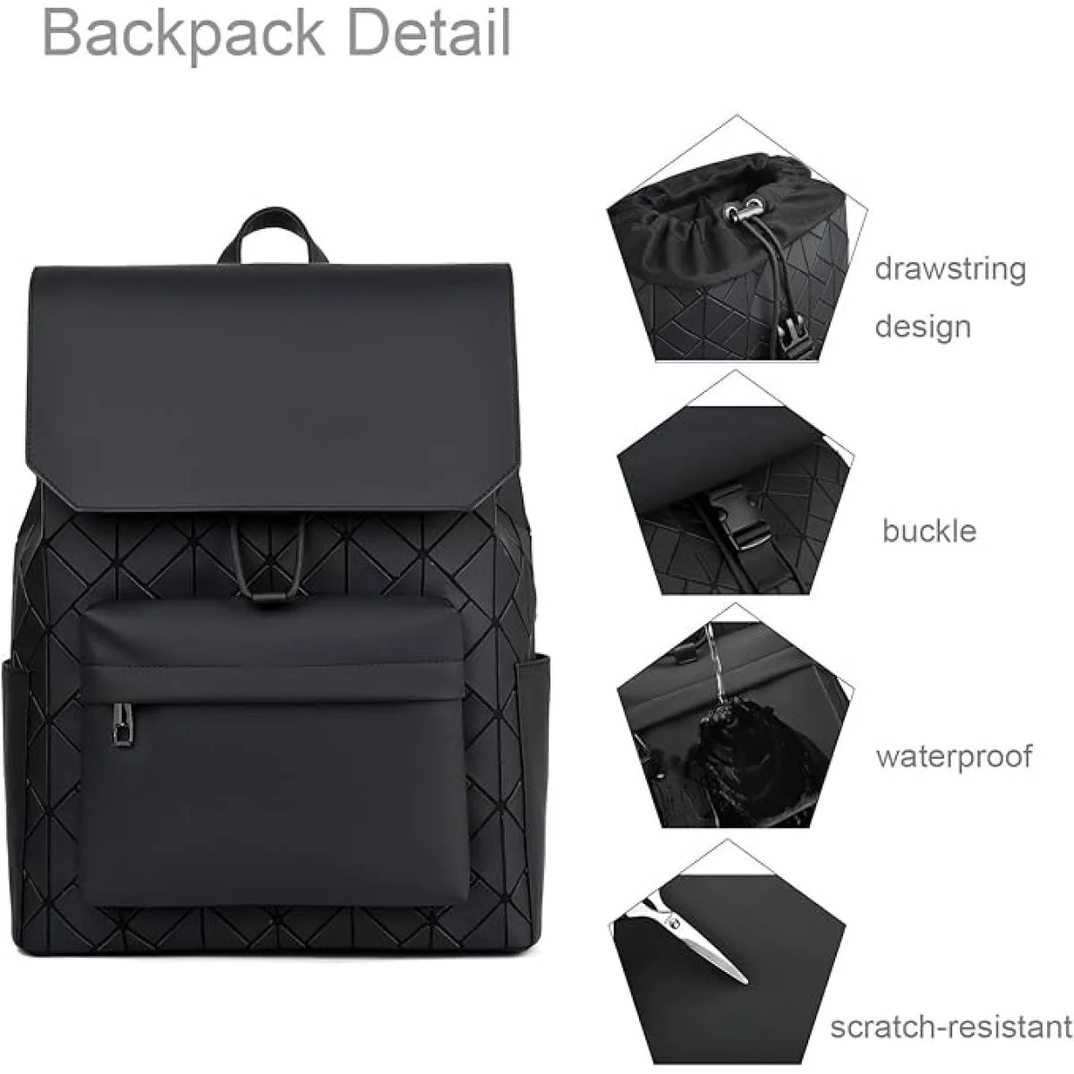 Okade 1612 Laptop Backpack for Up to 17-inch Laptops - Black - Thumbnail 4