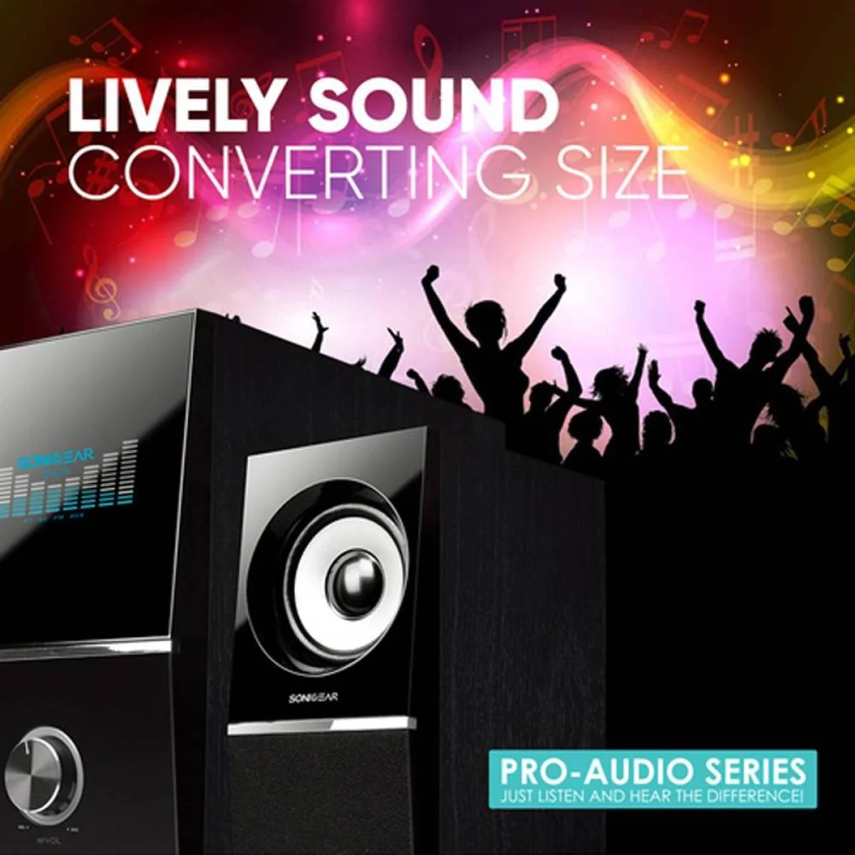 نظام سماعات مالتي ميديا SonicGear Evo 5 Pro بلوتوث 2.1 مع سب ووفر 5 إنش وقوة 96 واط - Image 3