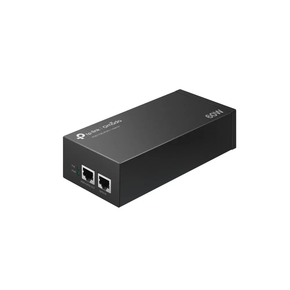 حاقن طاقة TP-LINK Omada PoE++ بمنفذي جيجابت وقدرة حتى 60 واط POE170S (TL-POE170S) V2.20