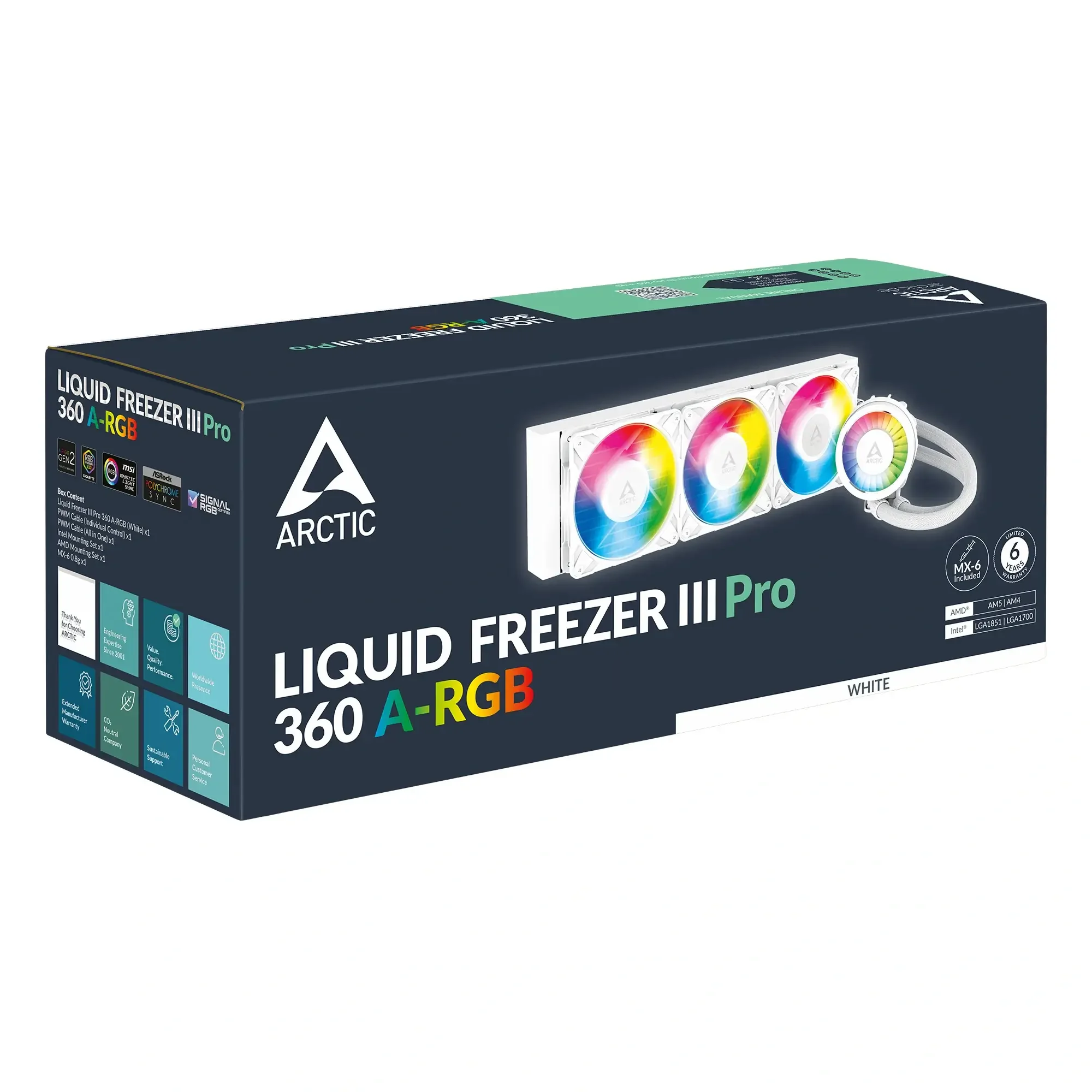 مبرد سائل للمعالج ARCTIC Freezer III Pro 360 A-RGB أبيض الكل في واحد - Image 5