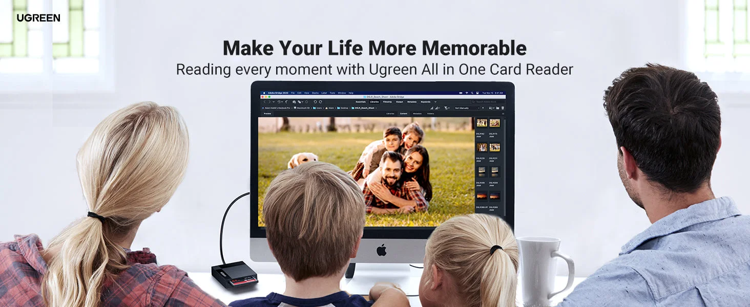 قارئ بطاقات Ugreen 30333 4 في 1 USB 3.0 لبطاقات SD/TF/CF/MS - Image 6