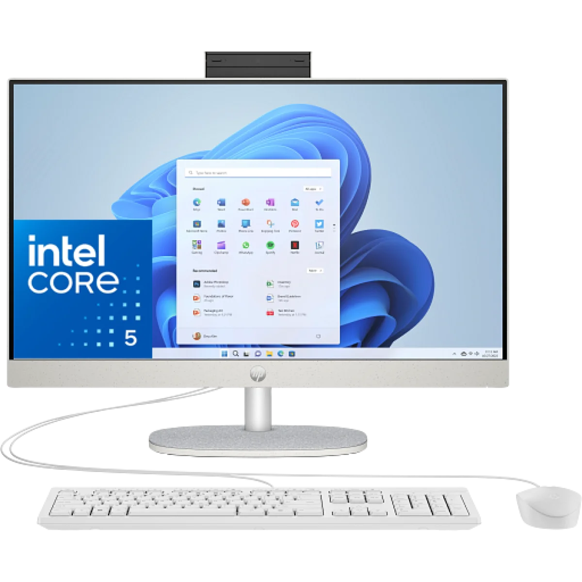 كمبيوتر الكل في واحد HP 24-cr1044ne مقاس 23.8 إنش، Core Ultra 5 125U، رام 8GB، SSD 512GB، شاشة FHD IPS - Image 2