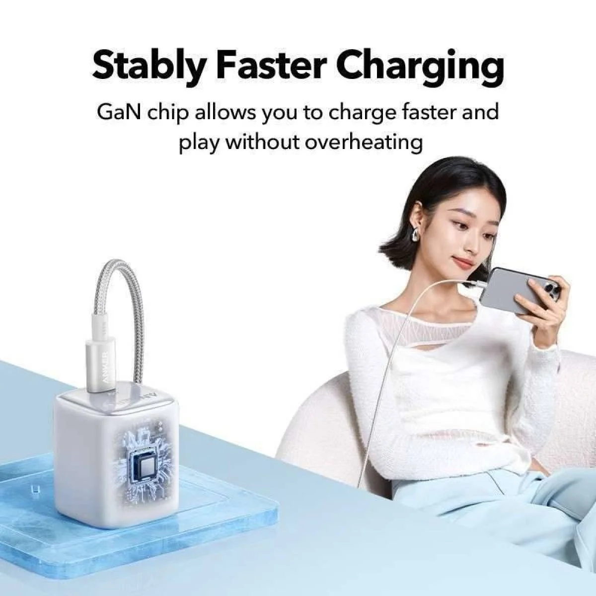 Anker Zolo A2699L11 20W USB-C PD 3.0 Wall Charger - White - Image 3