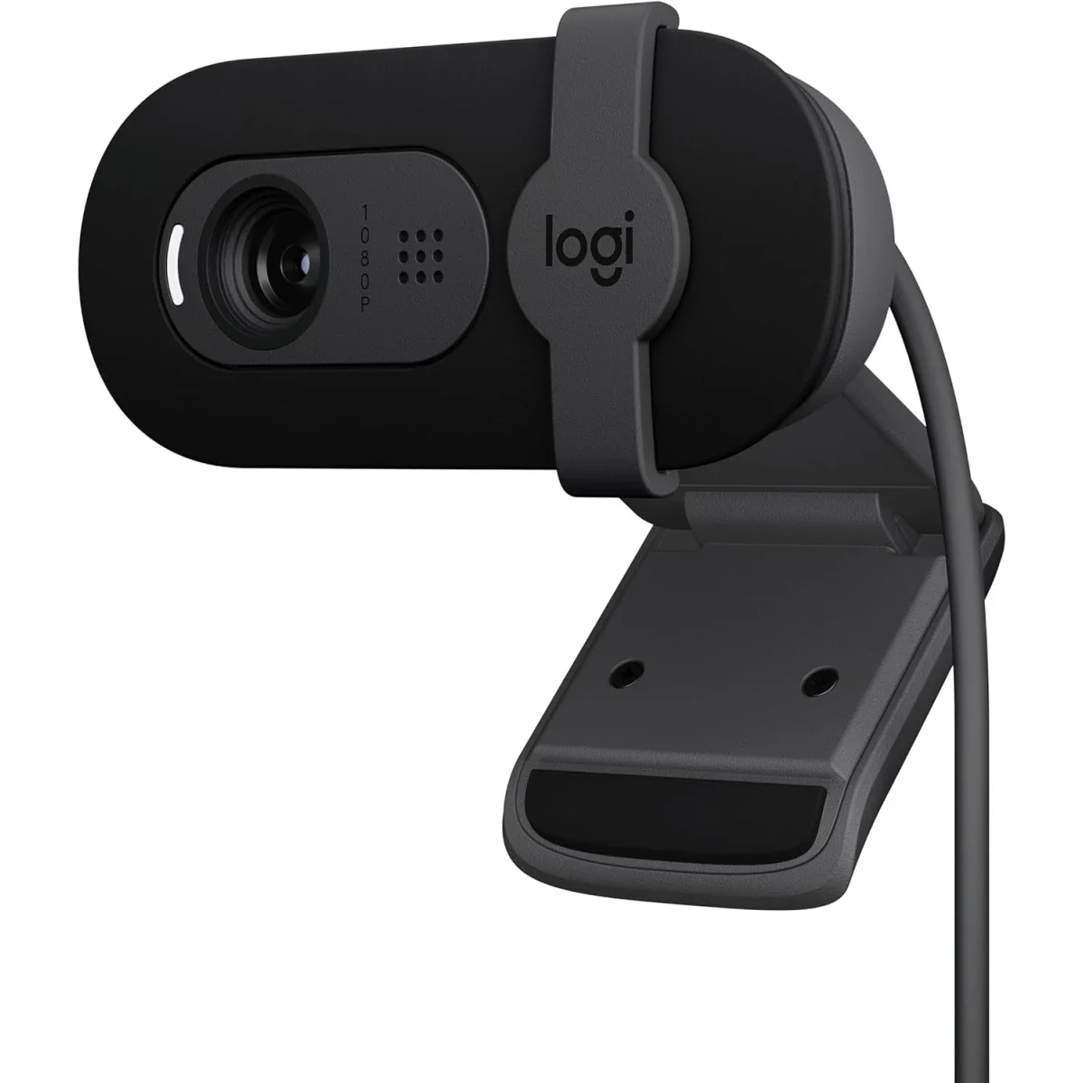 Logitech Brio 100 Full HD 1080p Webcam with Built-In Mic and Privacy Shutter - Black